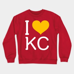 Cute I Love Kansas City Heart KC Football Crewneck Sweatshirt